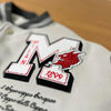 Premium Grey OFF-W ACM Varsity Jacket