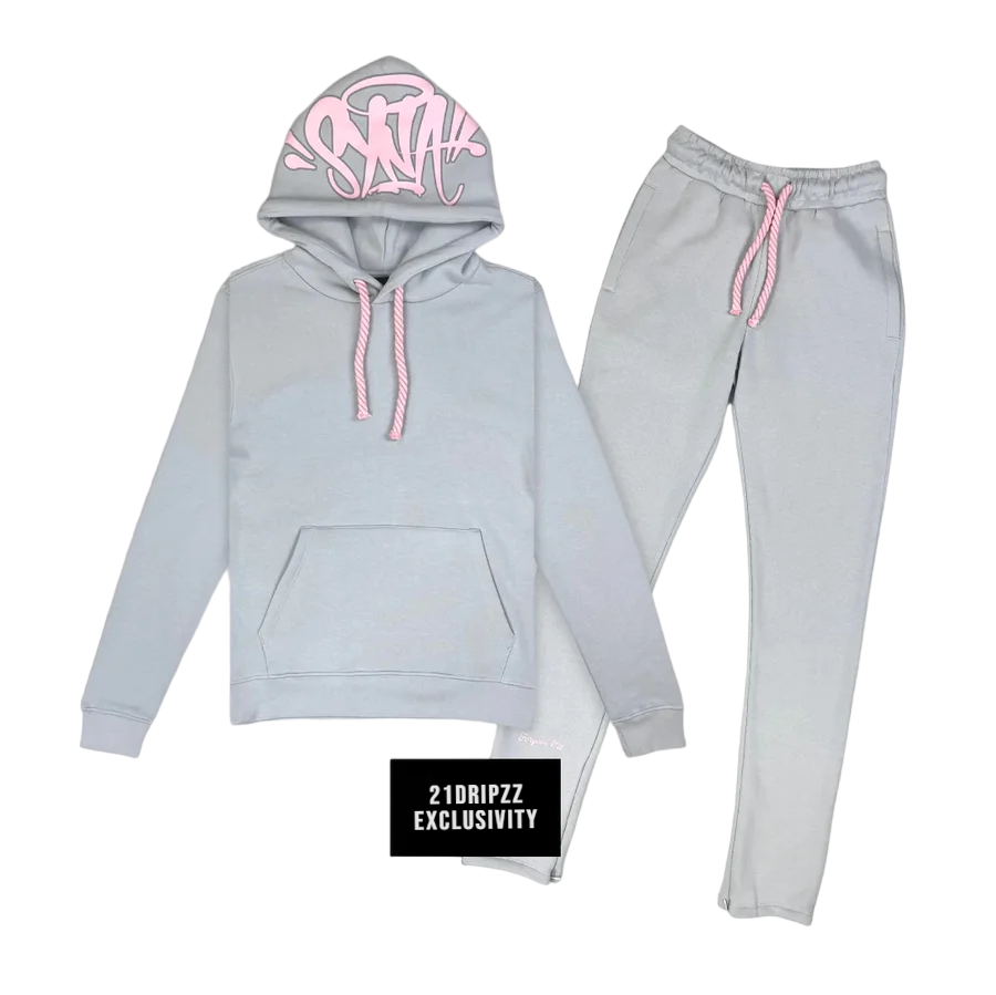 Syna World Tracksuit - (GREY/PINK)