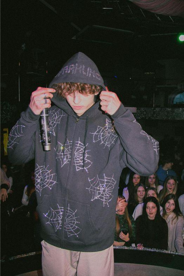 Spider Glow Zip Up Hoodie