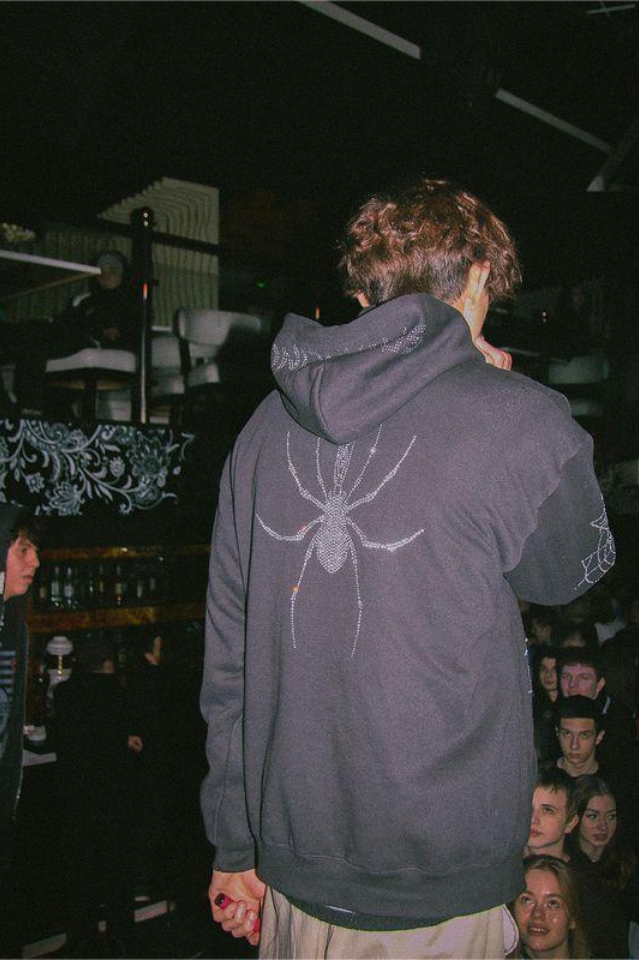 Sweat à capuche zippé Spider Glow